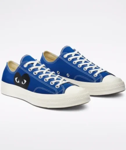 CONVERSE BLACK HEART BLUE LOW TOP