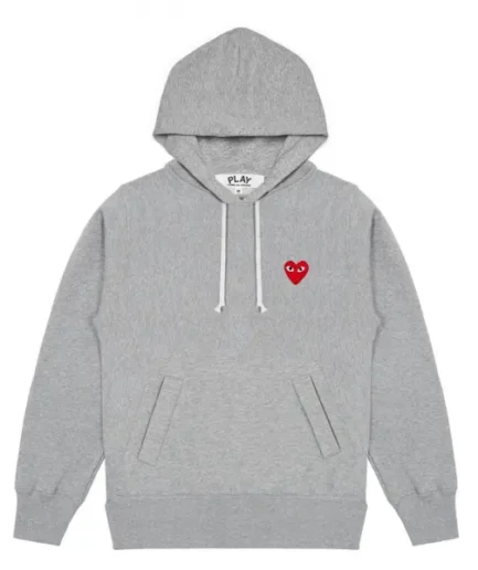 PLAY GREY PULLOVER HOODIE