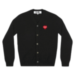 Cdg Play Men’s Cardigan Invader Emblem Black