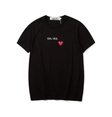 CDG Oh Yes Black Tee Shirt