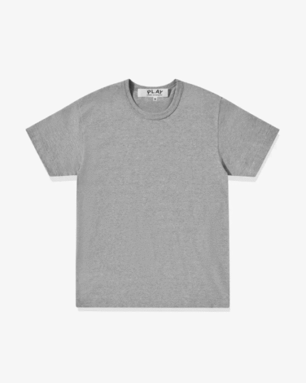 CDG Play Unisex Reverse Red Heart T-Shirt Grey