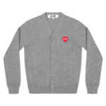 Cdg Play Men’s Cardigan Invader Emblem Grey